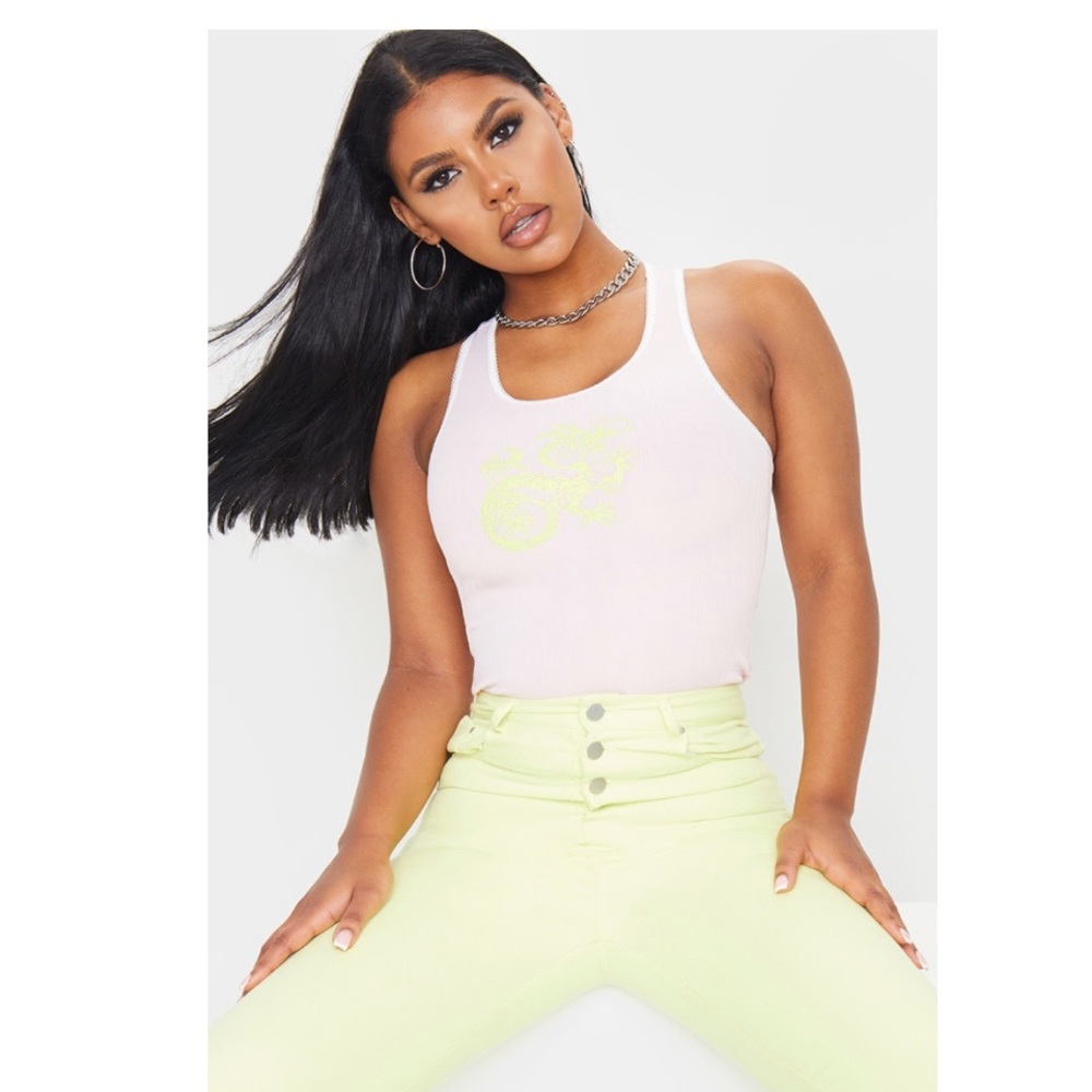 PRETTYLITTLETHING baby pink dragon tank